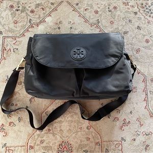 Tory Burch Nylon Black Messenger Diaper Bag